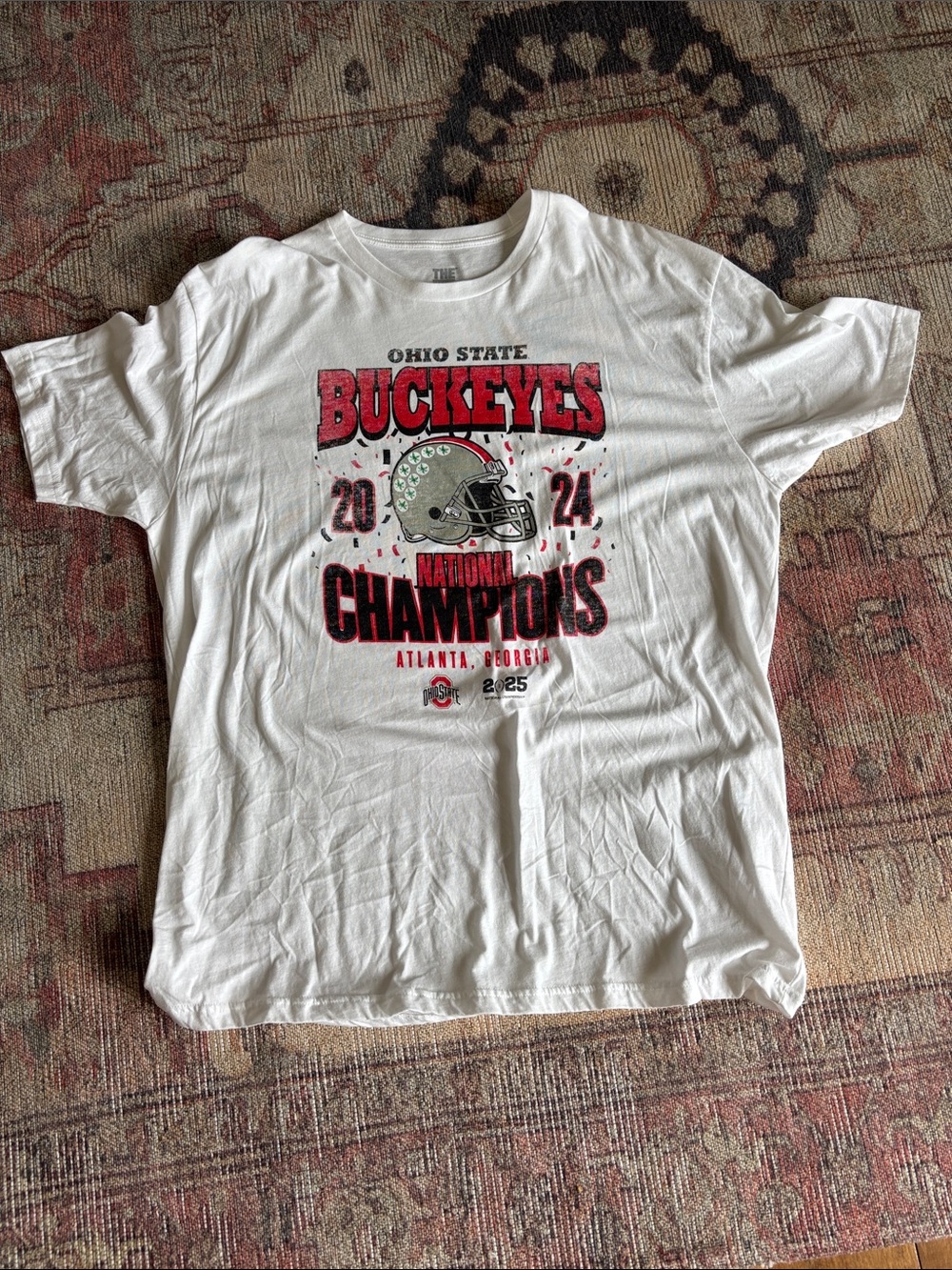 Buckeyes White 2024 National Champions Graphic Tee